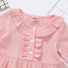 Load image into Gallery viewer, 2T Girls Clothes Kids Toddler Girl Outfits Linen Long Sleeve Ruffle Shirt Blue Ripped Denim Jeans Pants Set Cute Clothes for Girl 2 3Yr Old