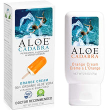 Load image into Gallery viewer, Aloe Cadabra Flavored Personal Lubricant & Moisturizer for Anal, Sex, Oral, Women, Men & Couple, 2.5 Ounce, Orange Cream
