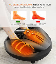 Load image into Gallery viewer, Cunmiso Life Foot Massager Machine With 2 Heat Modes & Remote, All-Round Shiatsu Foot Massager With Deep Kneading & Air Compression For Tired Muscles & Plantar Fasciitis, Fits Up To Men Size 12.5