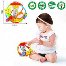 Load image into Gallery viewer, HOLA Baby Toys 6 to 12 Months, Baby Rattles Activity Ball, Shaker, Grab and Spin Rattle, Crawling Educational Toys for 3, 6, 9, 12 Months Baby Infant, Boys, Girls