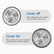 Load image into Gallery viewer, BEAUTURAL Fabric Shaver and Lint Remover, Sweater Defuzzer with 2-Speeds, 2 Replaceable Stainless Steel Blades, Battery Operated (Grey)