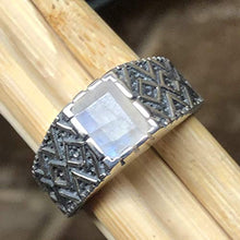 Load image into Gallery viewer, Natural Rainbow Moonstone 925 Solid Sterling Silver Men's Ring Size 8, 9, 10, 11, 12, 13