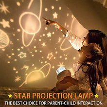 Load image into Gallery viewer, CWH&WEN 2 in 1 LED Starry & Undersea Projector Lamp, Rotating Night Light 8 Colors Mode LED Laser Night Lights Gift for Kids Children Living/Bedroom,Black