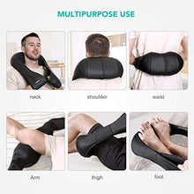 Load image into Gallery viewer, Naipo Shiatsu Back and Neck Massager with Heat Deep Kneading Massage for Neck, Back, Shoulder, Foot and Legs, Use at Home, Car, Office
