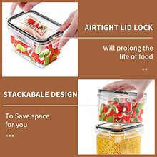Load image into Gallery viewer, PRAKI Airtight Food Storage Container Set, 16 Pcs BPA Free Plastic Dry Food Canisters for Kitchen Pantry Organization and Storage Ideal for Cereal, Flour & Sugar - Labels, Marker(Black)