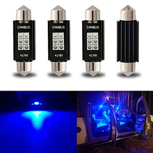 Load image into Gallery viewer, iBrightstar Newest 9-30V Extremely Bright 211-2 212-2 578 Festoon LED Bulbs Error Free 1.61" 41mm for Interior Map Dome Lights and License Plate Courtesy Lights, Blue