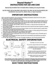 Load image into Gallery viewer, Akoma Hound Heater Dog House Heater, Outdoor Pet Furnace 300w with 6 Foot Anti-Chew Cord - For Most Dog Houses