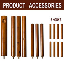 Load image into Gallery viewer, Premium Bamboo Coat Rack Tree with 8 Hooks, 3 Adjustable Sizes Free Standing Wooden Coat Rack, Super Easy Assembly Hallway, Entryway Coat Hanger Stand for Clothes, Suits, Be made of bamboo and poplar wood