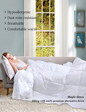 Load image into Gallery viewer, Maple Down Duvet Insert King Size, Down Alternative Comforter Quilted with Corner Tabs for All Season, Soft & Breathable Cotton Surface Machine Washable White