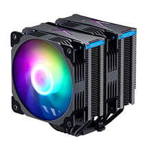 Load image into Gallery viewer, Vetroo U6PRO Dual Tower CPU Cooler, 120mm ARGB PWM Air Cooler 220W TDP 6pc Heatpipes for Intel LGA 1200 115X / AMD Ryzen AM4