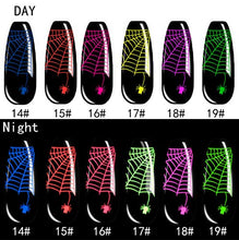 Load image into Gallery viewer, Kecar Nail Art, Nail Luminous Spider UV Gel Nail Polish Neon Fluorescent Effect Gel 8ml, Health and Beauty (Multicolor)
