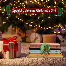 Load image into Gallery viewer, Sharpening Stone Whetstone Set 2 Side Grit 400/1000 3000/8000 Professional Kitchen Knife Sharpener Stone Kit Wet Stones for Sharping Knives with Bamboo Base Angle Guide