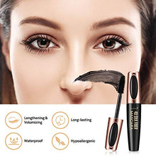 Load image into Gallery viewer, Natural 4D Silk Fiber Lash Mascara, Lengthening and Thick, Long Lasting, Waterproof & Smudge-Proof, All Day Exquisitely Lush, Full, Long, Thick, Smudge-Proof Eyelashes