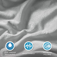 Load image into Gallery viewer, Comfort Spaces Reversible Weighted Blanket Adult-Glass Beads Filling All Season Soft Heavy Wraps-Box Quilted Cozy Warm Bed Cover, 50"x60" / 10lbs, Velvet to Sherpa Gray