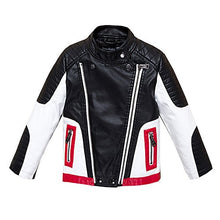 Load image into Gallery viewer, BUDERMMY Boys Leather Motorcycle Pilot Jackets Toddler Coats Black Size 11
