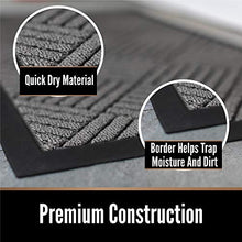 Load image into Gallery viewer, Gorilla Grip Original Durable Natural Rubber Door Mat, 29x17 Heavy Duty Pet and Dog Doormat, Indoor Outdoor, Waterproof Easy Clean, Low-Profile Mats for Entry Garage, High Traffic Areas, Stone Paws