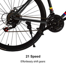 Load image into Gallery viewer, R.ROARING Commuter Road Bike 26 inch Wheels 21 Speed Shifting Bikes Dual Disc Brake Road Bicycle for Adults Mens Women, Black