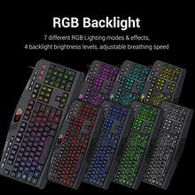 Load image into Gallery viewer, Redragon S101 Wired Gaming Keyboard and Mouse Combo RGB Backlit Gaming Keyboard with Multimedia Keys Wrist Rest and Red Backlit Gaming Mouse 3200 DPI for Windows PC Gamers (Black)