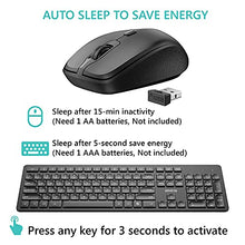 Load image into Gallery viewer, Wireless Keyboard Mouse Combo, BreSii Wireless Keyboard and Mouse Computer Keyboards Mouse Full-size Silent Slim 2.4GHz USB For kids E-Learning PC Desktop Computers Notebook Laptop Windows Office Home