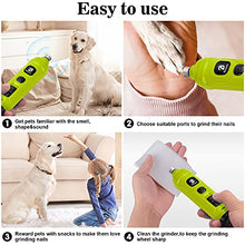 Load image into Gallery viewer, BOUSNIC Dog Nail Grinder with 2 LED Light - Super Quiet Pet Nail Grinder Powerful 2-Speed Electric Dog Nail Trimmer File Toenail Grinder for Puppy Small Medium Large Breed Dogs & Cats (Green)