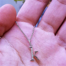 Load image into Gallery viewer, Dazzlingrock Collection 0.05 Carat (ctw) 14K Diamond Lowercase Letter 'k' Initial Pendant, White Gold