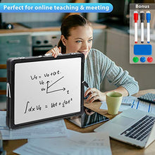 Load image into Gallery viewer, Small Dry Erase White Board, ARCOBIS 12"X16" Portable Magnetic White Board Double-Sided Desktop Foldable Whiteboard Easel for Students Classroom Home Office, Black