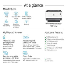 Load image into Gallery viewer, HP Neverstop Laser Printer 1001nw, Wireless Laser with Cartridge-Free Monochrome Toner Tank (5HG80A)