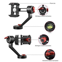 Load image into Gallery viewer, Zecti Tripod Head for Cell Phone CNC Aluminum Alloy 360 Degree Smooth Rotation All-Dimensional Angle Adjusting Video Head for Tripod Monopod Sliders