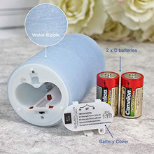 Load image into Gallery viewer, SIMPLUX Moving Flame Led Timer Battery Operated Pillar Real Wax Flameless Candle, 3x7 inches, Blue