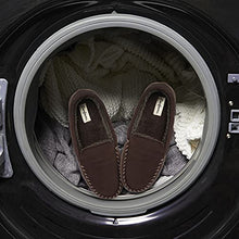 Load image into Gallery viewer, Dearfoams Men's Microsuede Moccasin with Whipstitch Slipper, Coffee, Medium