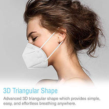 Load image into Gallery viewer, SUNCOO Protective KN95 Face Mask - 20 Pack, 5 Layers Cup Dust Mask Protection Against PM2.5 Dust, Smoke and Haze-Proof, Designed for Men, Women, Essential Workers - White