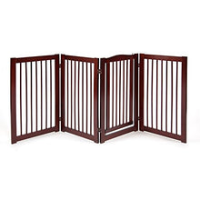 Load image into Gallery viewer, Primetime Petz 33238-G8 360 Configurable Dog Gate with Door – Indoor Freestanding Walk Through Wood Pet Gate,Walnut,36"