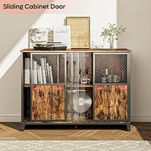 Load image into Gallery viewer, Bestier Home bar Cabinet | Sliding Mesh Door Barn Liquor Cabinet | Home bar Furniture | Kitchen Storage Cabinet & Adjustable Sheleves Glass Wine Rack