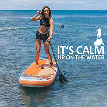 Load image into Gallery viewer, Mousa Inflatable Paddle Board, 11' x 34'' x 6'' Dual Player Paddle Boards for Adults, 3-Fin & Floatable Paddle Non Slip Deck, Waterproof Phone Case, Backpack Yoga ISUP, 20 lbs Super Light SUP Board