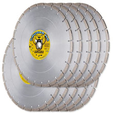 Load image into Gallery viewer, Delta Diamond Cougar HS 14-Inch Concrete Saw Diamond Blade 10-Pack, Segmented, Premium, General Purpose Cutting Masonry, Pavers, Brick, Block & Similar 10pcs