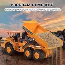 Load image into Gallery viewer, Volvo RC Truck Dump Truck RC Articulated Hauler with Rechargeable Battery 120 Min Play Time RC Toy Construction Truck for All Adults & Kids