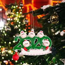 Load image into Gallery viewer, VWMYQ Christmas Ornament Quarantine Survivor Family Members Personalized Name DIY Customized 2020 Xmas Tree Hanging Holiday Festival Pendant Gift Decorations Home Décor (Family of 5)