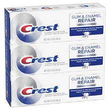 Load image into Gallery viewer, Crest Gum & Enamel Repair Toothpaste, Advanced Whitening, 4.1oz (Pack of 3) ( Packaging May Vary )