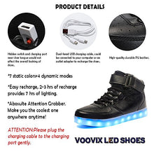 Load image into Gallery viewer, Voovix Kids LED Light Up Shoes USB Charging Flashing High-top Sneakers for Boys and Girls Child Unisex(Black,US3.5/CN36)