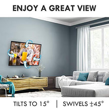 Load image into Gallery viewer, MOUNTUP Full Motion TV Wall Mount Bracket for 42-70 Inch Flat Screen/Curved TVs, Wall Mount TV Bracket - Articulating Arms with Smooth Extension, Swivel, Tilt, Max VESA 600x400mm and 100LBS, MU0012