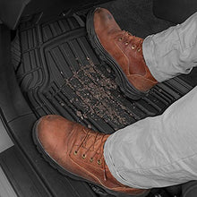 Load image into Gallery viewer, CAT ToughRide Heavy-Duty 4 Piece Rubber Floor Mats for Car Truck Van SUV, Black – Odorless Trim to Fit Car Floor Mats, All Weather Deep Dish Automotive Floor Mats, Total Dirt Protection