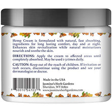 Load image into Gallery viewer, Hemp Cream for Pain, Sore Muscle and Joints by Jasmine’s Herb Garden - 12,000 mg Complex with Peppermint, MSM and Turmeric - Soothes Muscles, Relieves Inflammation - 4 oz