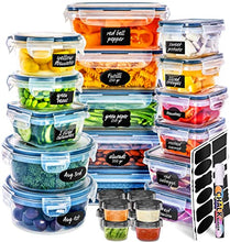 Load image into Gallery viewer, Fullstar 50PCS Food storage Containers with Lids, Plastic Leak-Proof BPA-Free Tupperware for Kitchen Organization, Meal Prep, Lunch Containers (Includes Labels & Pen)