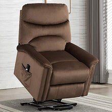 Load image into Gallery viewer, Bonzy Home Recliner New Electric Powered Lift Recliner Chair with Remote Control - Home Theater Seating - Bedroom & Living Room Chair Recliner Sofa for Elderly (Brown D145)