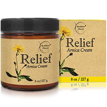 Load image into Gallery viewer, Relief Arnica Cream – Enriched with Lemongrass, Eucalyptus & Rosemary Essential Oils – All Natural Massage Lotion for Sore Muscles & Stiffness. Perfect for Massage Therapy by Brookethorne Naturals