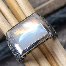 Load image into Gallery viewer, Natural Rainbow Moonstone 925 Solid Sterling Silver Men's Ring Size 8, 9, 10, 12, 13