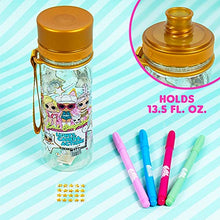 Load image into Gallery viewer, L.O.L. Surprise! Color Your Own Water Bottle By Horizon Group USA, Double Feature Series, Customizable BPA-Free Water Bottle, Includes Vibrant Makers & Star Gemstones, 400 mL Refillable Water Bottle