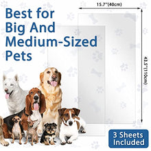 Load image into Gallery viewer, 3 Sheets Door Protector from Dog Scratching Clear PVC Door Guard for Dogs Door Frame Protector Sofa Screen Cover Furniture Guard for Pet Clawing (43.3 x 15.7 Inch)