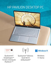 Load image into Gallery viewer, HP 14 Laptop, Qualcomm Snapdragon 7c Processor, 8 GB RAM, 128 GB eMMC, 14-inch Full HD Touchscreen, Windows 11 Home, Thin & Portable, Long Battery Life, Wi-Fi 5 & Bluetooth 5 Combo (14-ed0010nr, 2021)