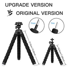 Load image into Gallery viewer, YeahWhee Phone Tripod, Flexible Cell Phone Selfie Stick Tripod Stand Camera Tripod Holder with Wireless Bluetooth Remote and Universal Clip for iPhone, Android Phone, Sports Camera GoPro